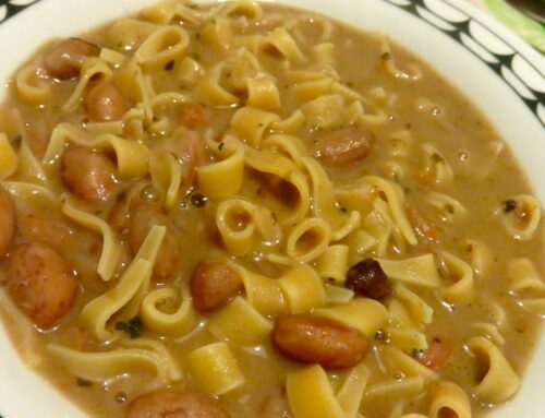 Pasta e fagioli freschi