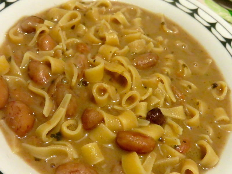 Pasta e fagioli freschi