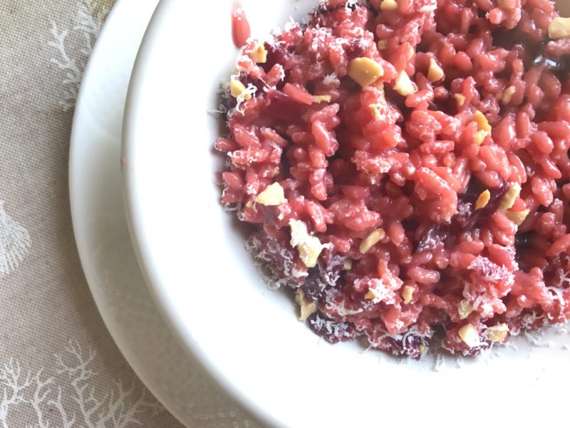 risotto con rapa rossa
