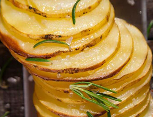 Patate a rondelle arrosticciate